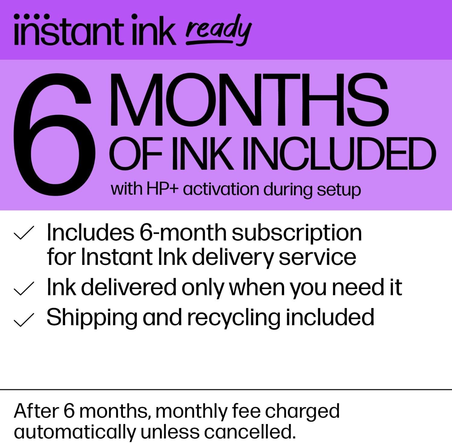 HP DeskJet 2755e Wireless Color inkjet-printer, Print, scan, copy, Easy setup, Mobile printing, Best-for home, 3 months of Instant Ink included,white - Image 7