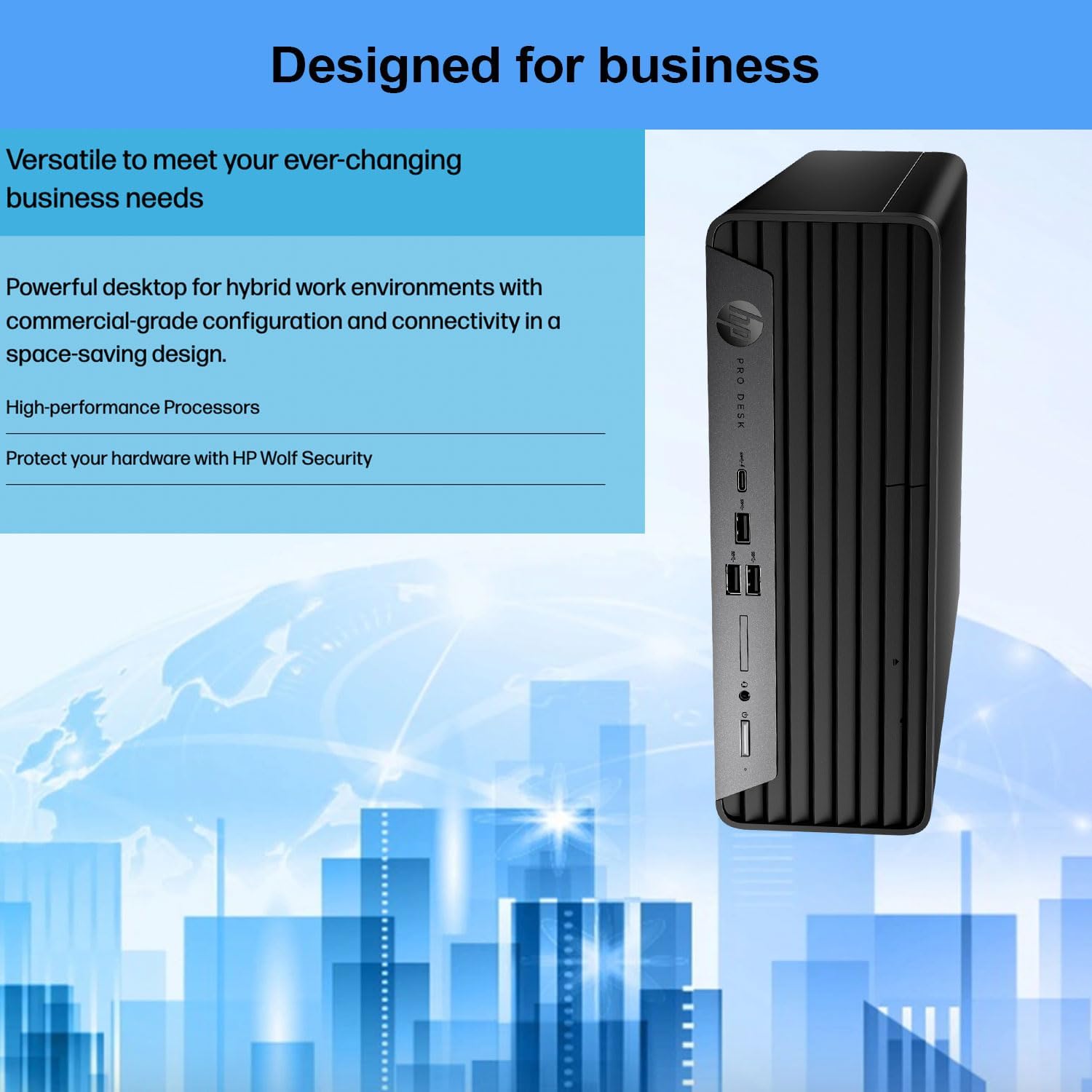 HP ProDesk 400 G9 Small Form Factor Business Desktop, Intel i7-12700 Processor, 32GB RAM, 1TB PCIe SSD, Wi-Fi 6, HDMI, Type-C, RJ-45, Display Port, Wired KB and Mouse, Windows 11 Pro, Black - Image 3