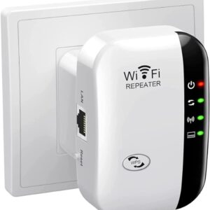 WiFi Extender, WiFi Extenders Signal Booster for Home Up to 5000 sq.ft and 50+ Devices, WiFi Range Extender, Wireless Repeater, Long Range Amplifier with Ethernet Port, 1-Tap Setup, Alexa Compatible