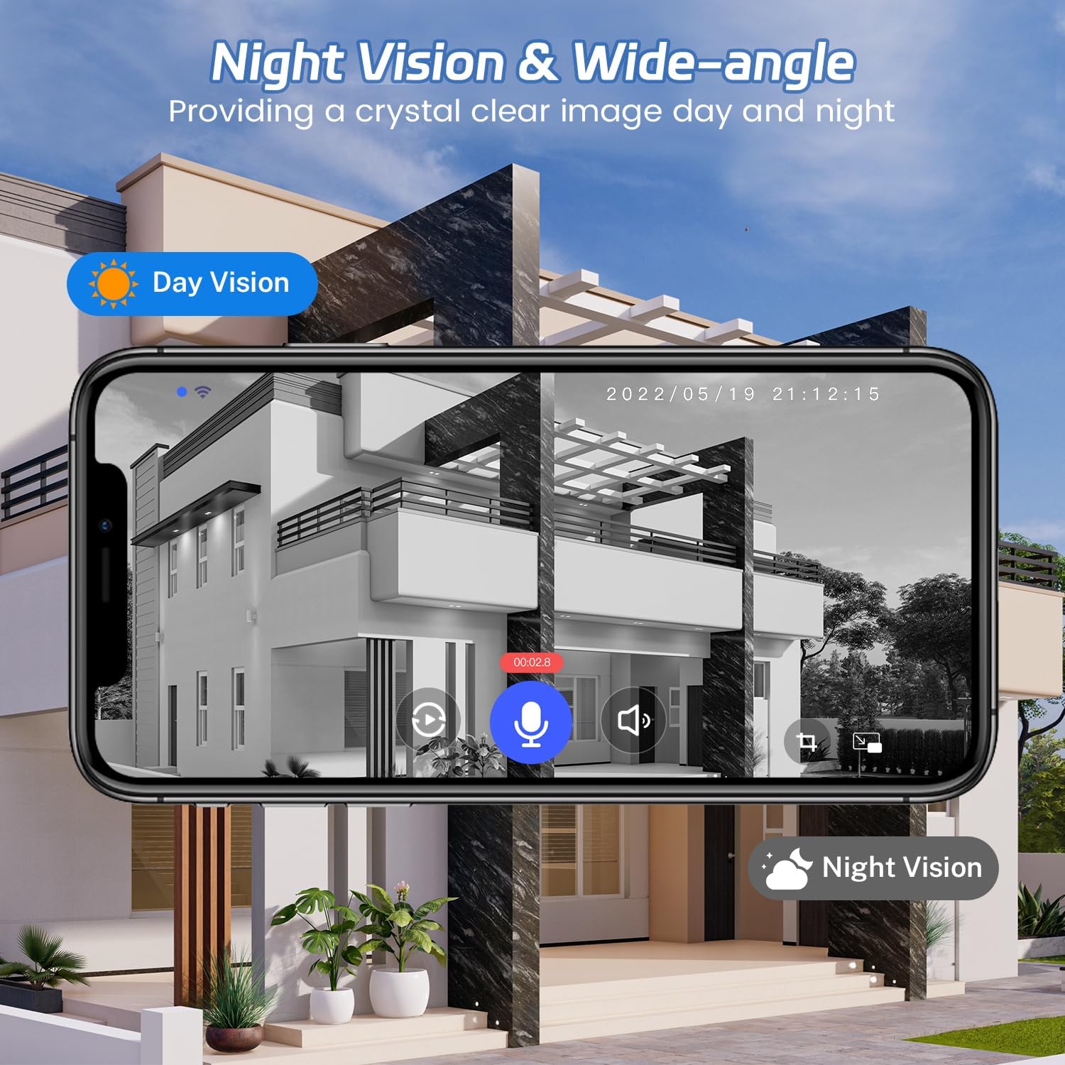 1080P Video Doorbell Camera, Smart Human Detection, Cloud Storage, Chime Included, Live View, 2-Way Audio, IR Night Vision, Battery Powered, Indoor/Outdoor Surveillance - Image 6