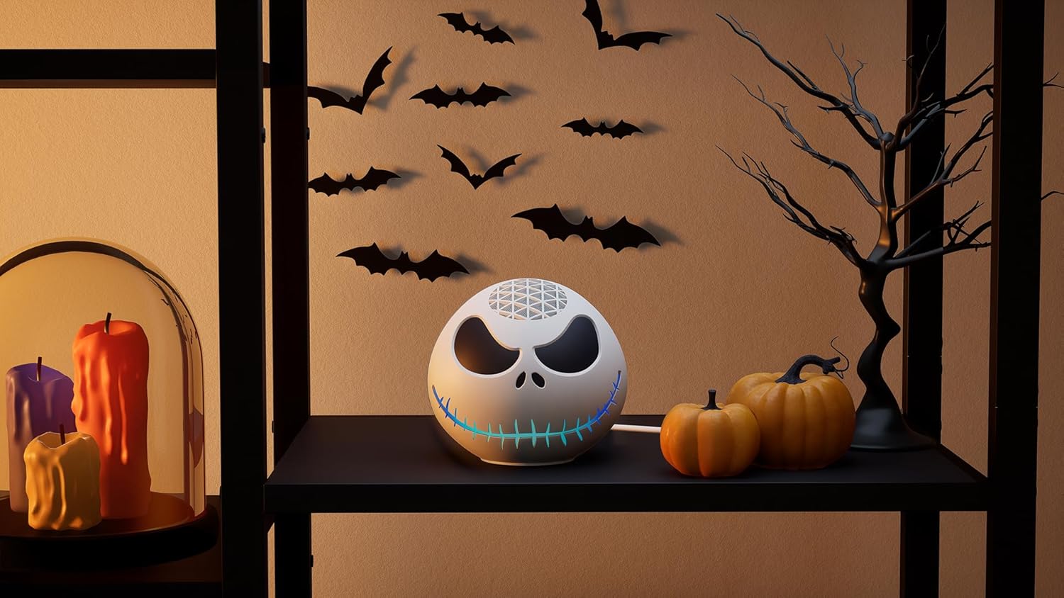 Echo Dot Bundle: Includes Echo Dot (5th Gen, 2022 release) , Deep Sea Blue and Limited Edition Disney Jack Skellington Shell - Image 6