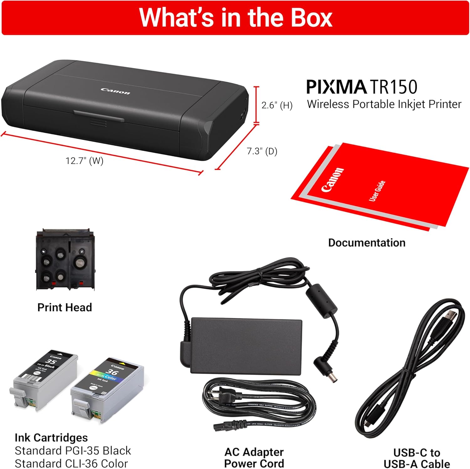 Canon PIXMA TR150 Wireless Portable Printer - Image 9
