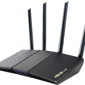 ASUS RT-AX1800S Dual Band WiFi 6 Extendable Router, Subscription-Free Network Security, Parental Control, Built-in VPN, AiMesh Compatible, Gaming & Streaming, Smart Home