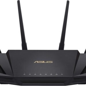 ASUS RT-AX3000 Ultra-Fast Dual Band Gigabit Wireless Router - Next Gen WiFi 6, Adaptive QoS, and AiProtection by Trend Micro | 1x WAN, 4x 1G LAN, 1x USB 3.0 - AiMesh Compatible