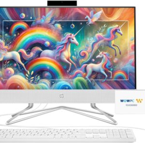 HP 22 inch All-in-One Desktop PC • 2024 Latest Model • Microsoft Office Trial • FHD Display • 32GB RAM • 1TB Storage (512GB SSD + 512GB External HD) • Intel Celeron CPU • w/WOWPC Bundle • Win 11 Pro