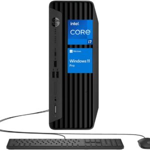 HP ProDesk 400 G9 Small Form Factor Business Desktop, Intel i7-12700 Processor, 32GB RAM, 1TB PCIe SSD, Wi-Fi 6, HDMI, Type-C, RJ-45, Display Port, Wired KB and Mouse, Windows 11 Pro, Black