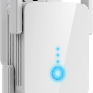 WLM Fastest WiFi Extender Signal Booster for Home - Up to 9000 sq. ft Coverage, Easy Set Up WiFi Repeater Wireless Signal Booster with Ethernet Port, Long Range, Ultra-Stable Router Internet Booster