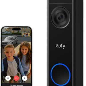 eufy Video Doorbell C31, 2K FHD, Battery or Hardwire Powered, Easy to Install, Quick-Release Battery, Live Video Call, 24/7 Recording, Human & Motion Detection, HomeBase S380 Compatible,No Monthly Fee